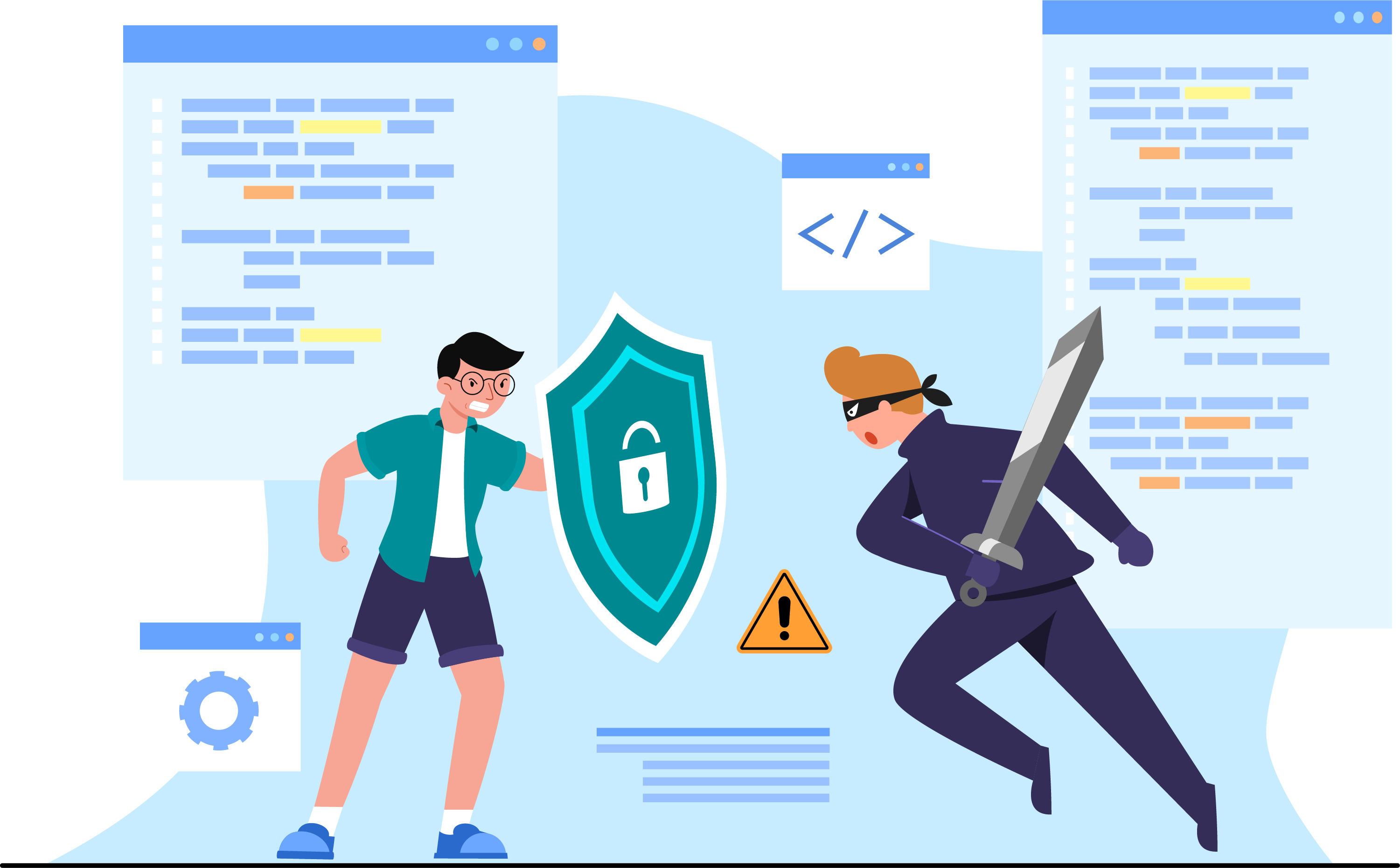 DDoS koruma hizmeti illüstrasyonu